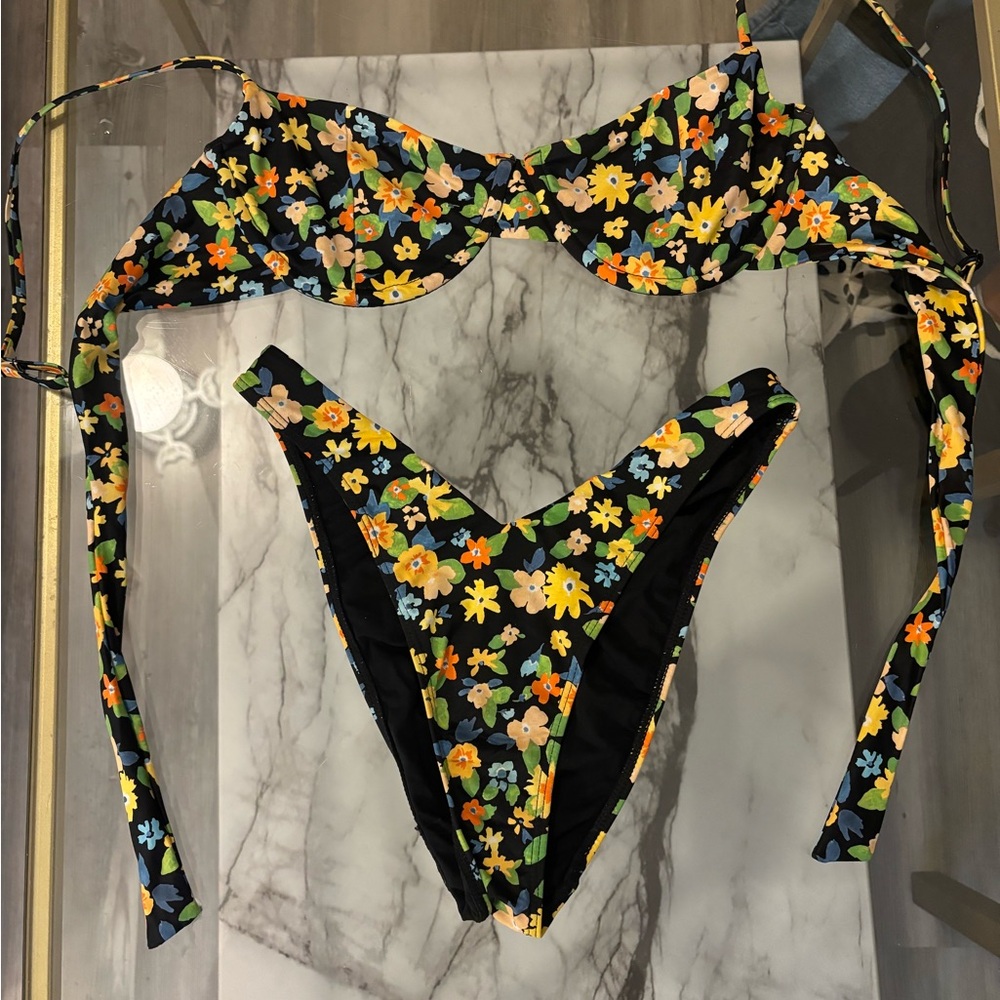 LA hearts Floral Bikini Set
